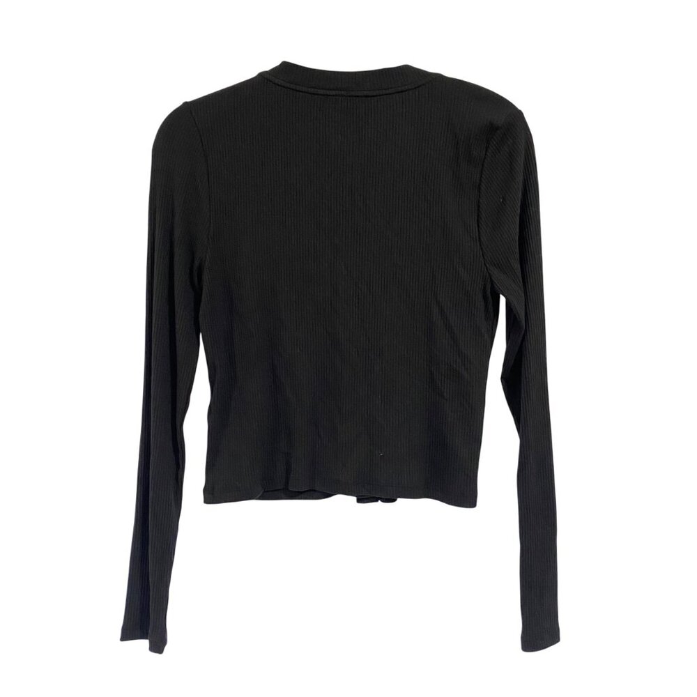 J. Crew Vintage Rib Lady Jacket Blouse Size M Black - Picture 5 of 7